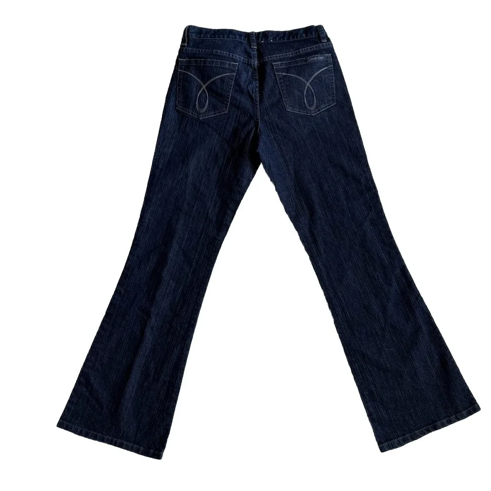 CALVIN KLEIN Womens Flare Fit Denim Dark Wash Jeans Sz 29/8 *Actual W-32 x L-31" - Picture 4 of 4